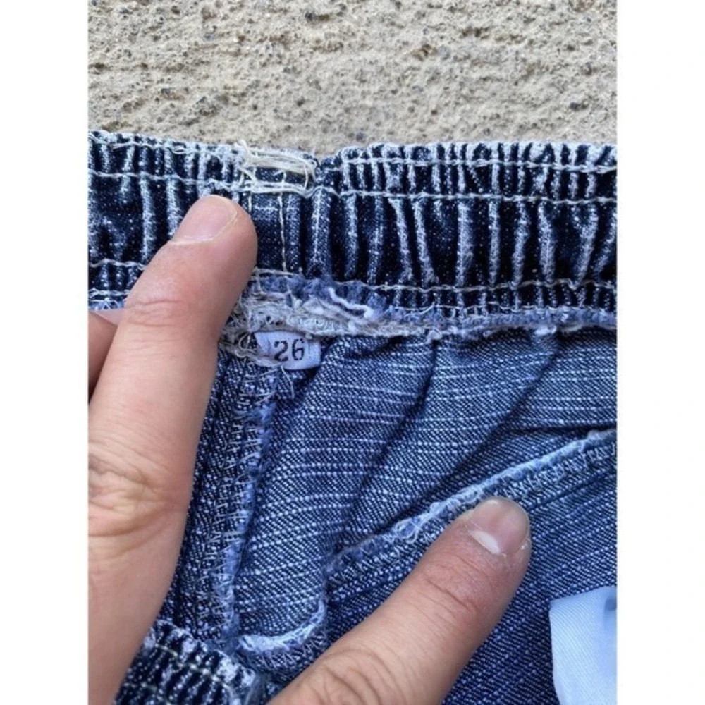 St Johns Bay Shorts‎ Boys Small Denim Cargo Cordura Elastic Waist Outdoor Rugged